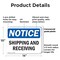 Signmission Shipping And Receiving, 14 in W x Rectangle, Plastic OS-2PACK-NS-P-1014-L-16560 - alternate 3